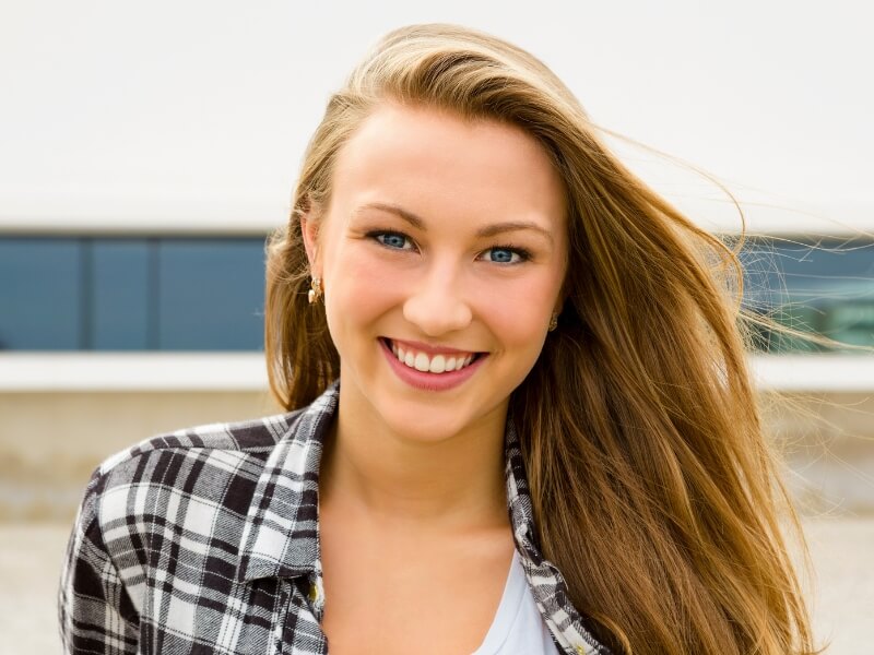 A cheerful woman