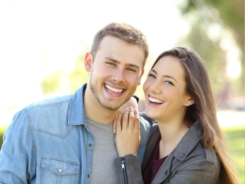 Couple sharing a laugh