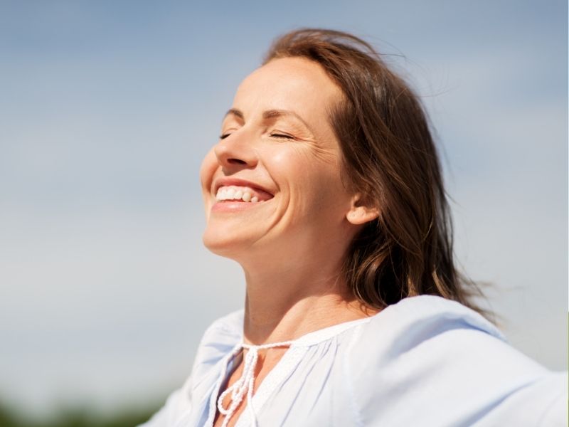 Women Smiling Heartily