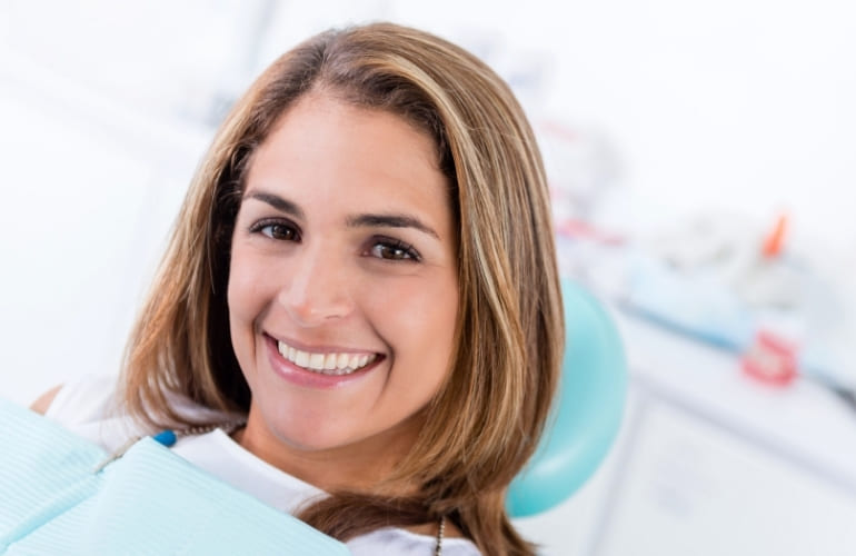 Routine oral check-up in progress